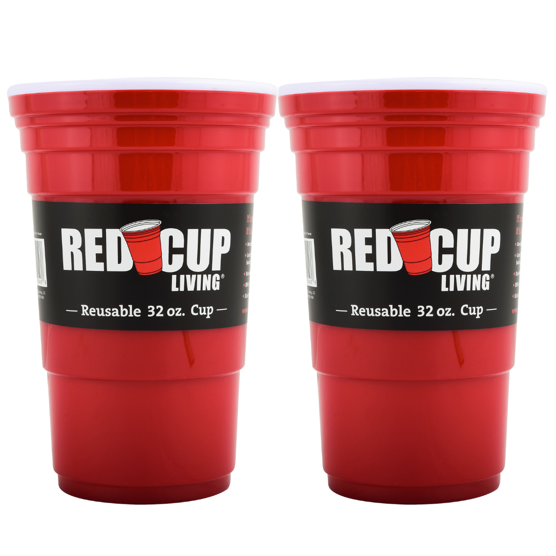 32oz Reusable Cup For Parties | Strong, Unbreakable, Leakproof tumbler | Durable ABS plastic, BPA Free | Perfect for parties, camping & Outdoors
