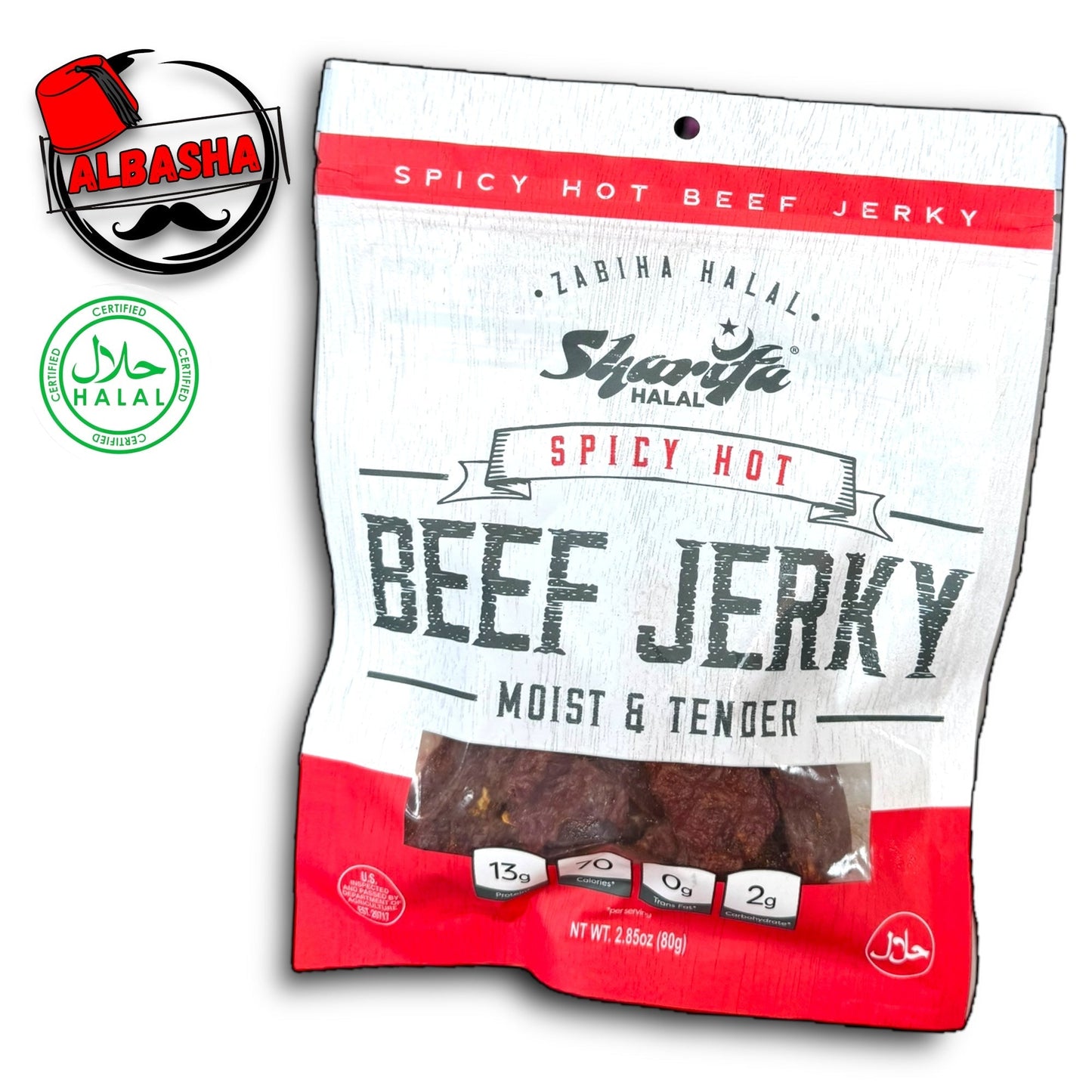 Sharifa Halal Beef Jerky – Six Flavors (80g)
