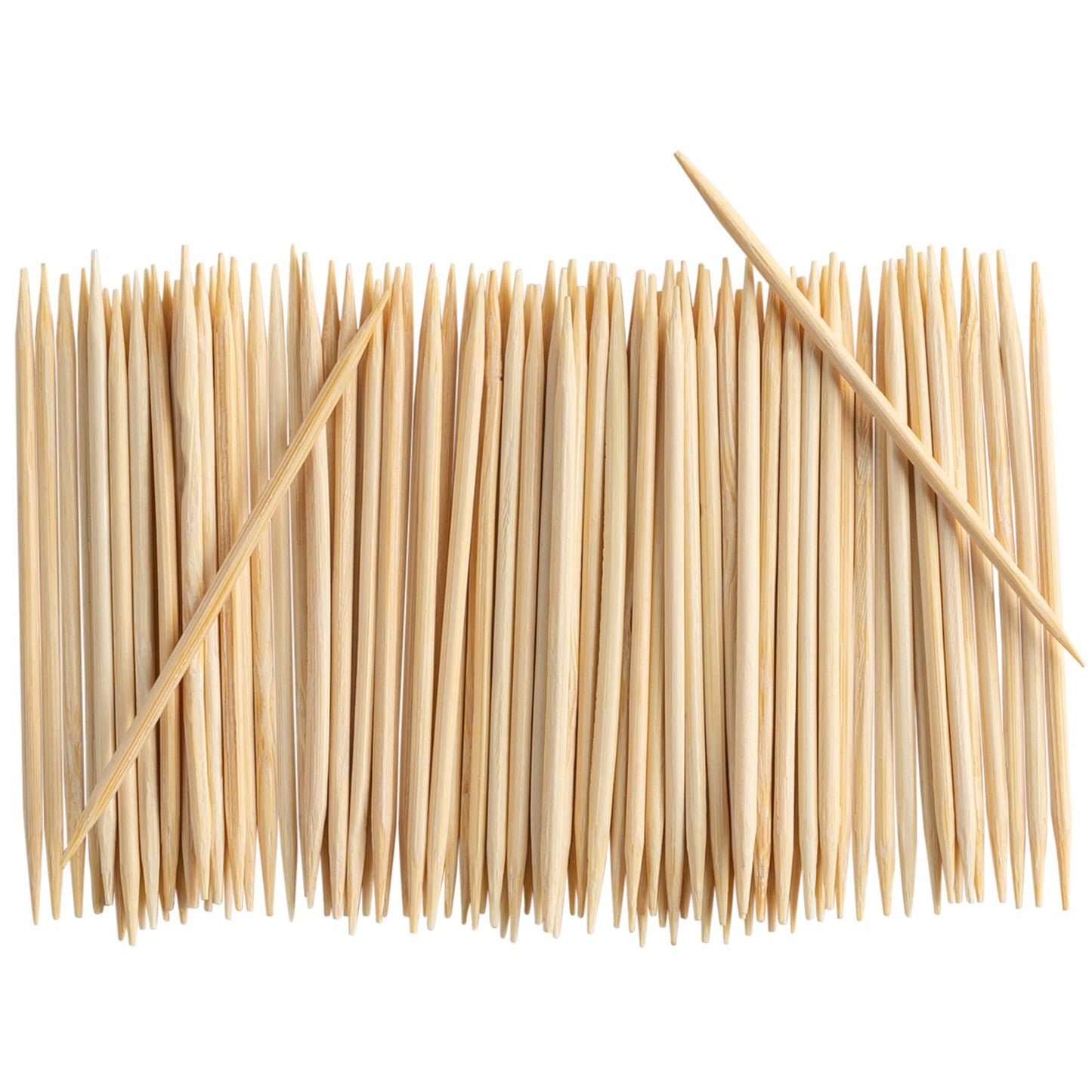 450 Qty BiteMyWood Unflavored Double Point Birchwood Toothpicks DP1 in Reusable Plastic Jar - USA Made