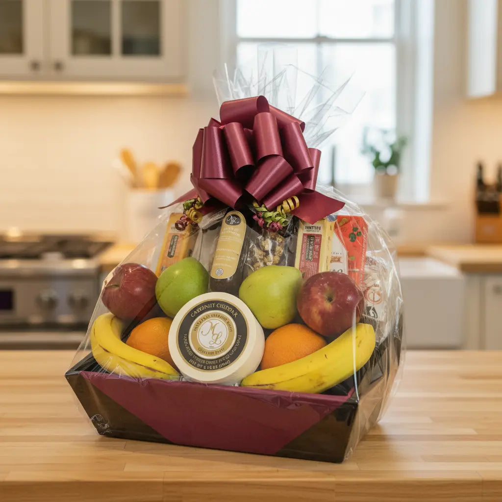 Jenny's Fruit, Cheese & More Gift Basket - Premium Gourmet Food Gift